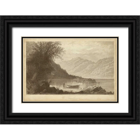 The Susquehana Black Ornate Wood Framed Art Print with Double Matting by R. Hinshelwood