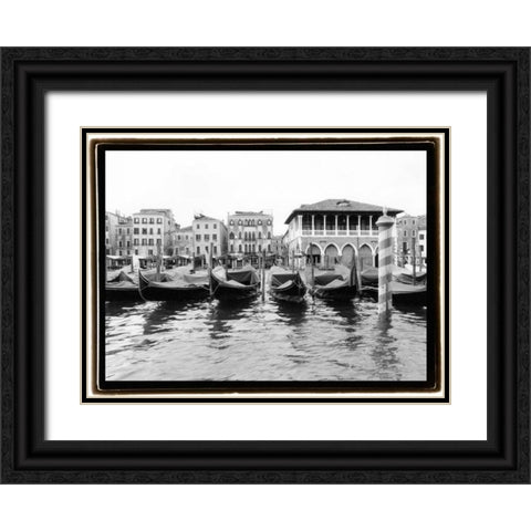 Glimpses Grand Canal Venice II Black Ornate Wood Framed Art Print with Double Matting by DeNardo, Laura