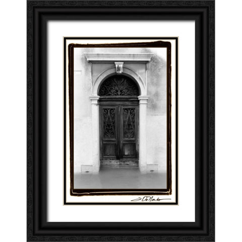 Venetian Doorways I Black Ornate Wood Framed Art Print with Double Matting by DeNardo, Laura