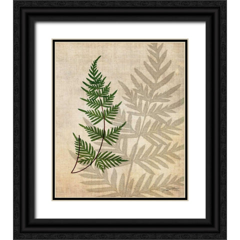 British Ferns III Black Ornate Wood Framed Art Print with Double Matting by Butler, John