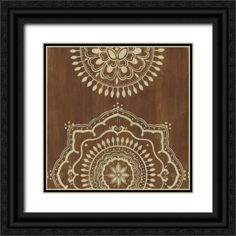 Weathered Mandala I Black Ornate Wood Framed Art Print with Double Matting by Vess, June Erica