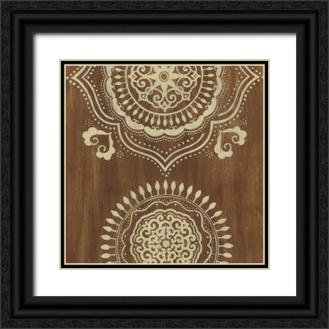 Weathered Mandala II Black Ornate Wood Framed Art Print with Double Matting by Vess, June Erica