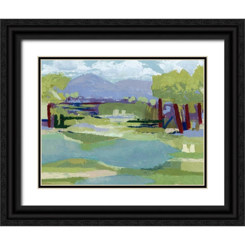 Pastel Marsh II Black Ornate Wood Framed Art Print with Double Matting by Popp, Grace