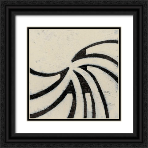 Hieroglyph XII Black Ornate Wood Framed Art Print with Double Matting by Vess, June Erica