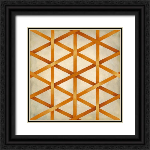 Woven Symmetry IV Black Ornate Wood Framed Art Print with Double Matting by Zarris, Chariklia