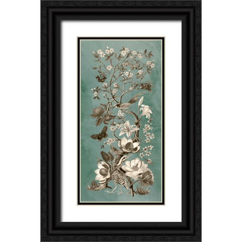 Chinoiserie Patina II Black Ornate Wood Framed Art Print with Double Matting by McCavitt, Naomi