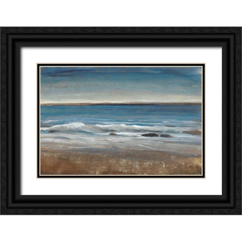 Ocean Light II Black Ornate Wood Framed Art Print with Double Matting by OToole, Tim