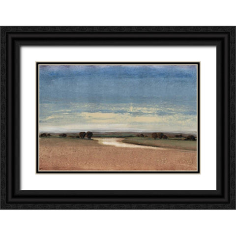 New Land I Black Ornate Wood Framed Art Print with Double Matting by OToole, Tim