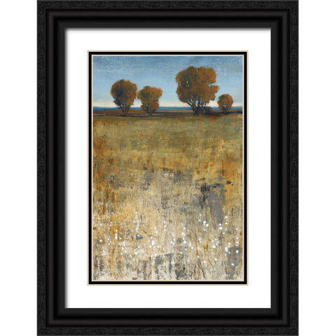 Distant Trees I Black Ornate Wood Framed Art Print with Double Matting by OToole, Tim