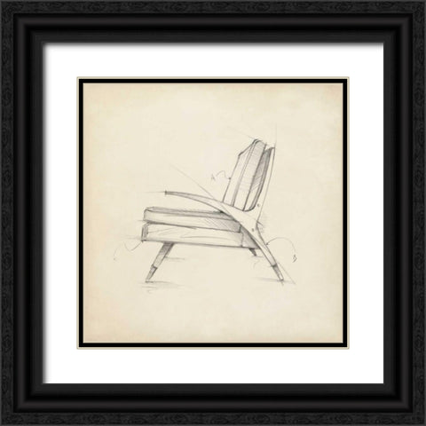 Mid Century Furniture Design II Black Ornate Wood Framed Art Print with Double Matting by Harper, Ethan