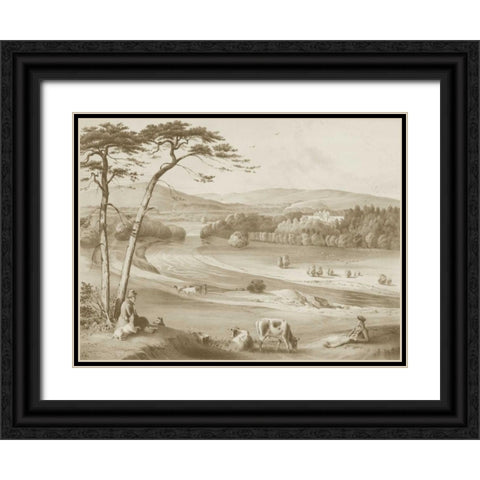 Abbotsford Black Ornate Wood Framed Art Print with Double Matting by Harding, J.D.