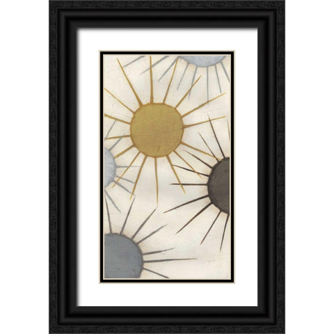 Starburst Triptych I Black Ornate Wood Framed Art Print with Double Matting by Vess, June Erica