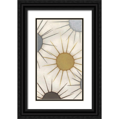 Starburst Triptych III Black Ornate Wood Framed Art Print with Double Matting by Vess, June Erica