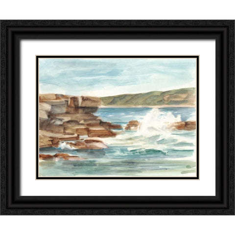 Coastal Watercolor III Black Ornate Wood Framed Art Print with Double Matting by Harper, Ethan