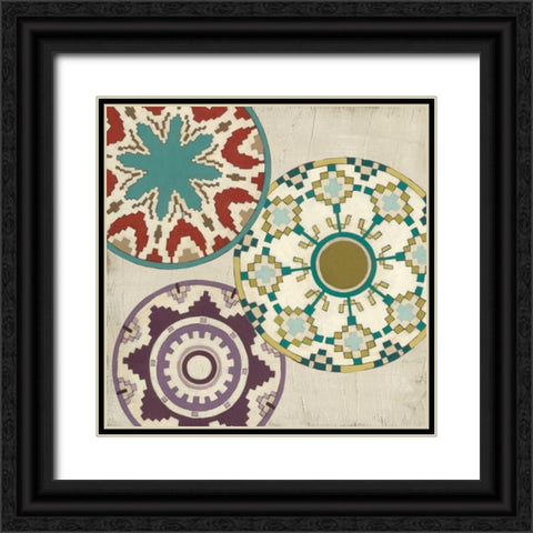 Basket Motif I Black Ornate Wood Framed Art Print with Double Matting by Vess, June Erica