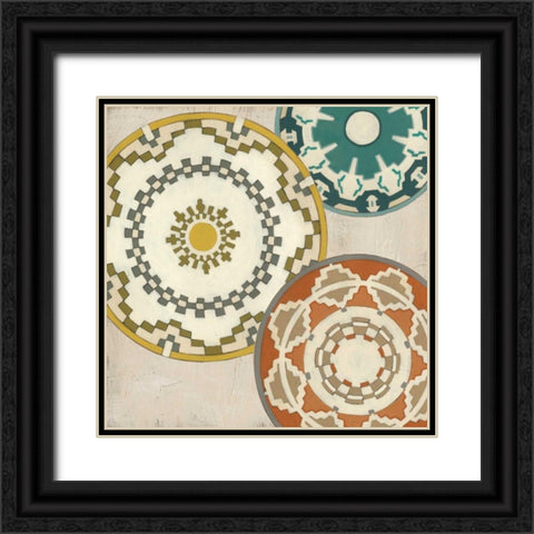 Basket Motif II Black Ornate Wood Framed Art Print with Double Matting by Vess, June Erica