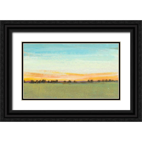 Morning in the Meadow I Black Ornate Wood Framed Art Print with Double Matting by OToole, Tim
