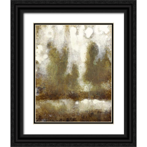 Gilded Tree Silhouette I Black Ornate Wood Framed Art Print with Double Matting by OToole, Tim