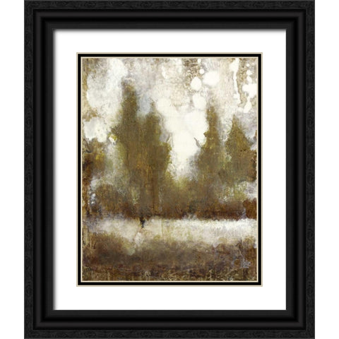 Gilded Tree Silhouette II Black Ornate Wood Framed Art Print with Double Matting by OToole, Tim