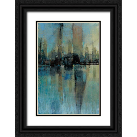 Downtown II Black Ornate Wood Framed Art Print with Double Matting by OToole, Tim
