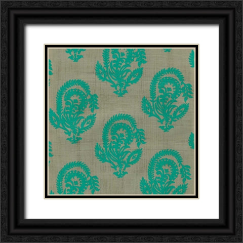 Paradise Paisley I Black Ornate Wood Framed Art Print with Double Matting by Zarris, Chariklia