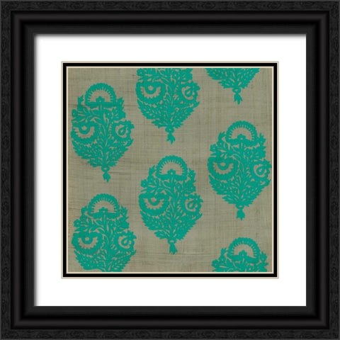 Paradise Paisley II Black Ornate Wood Framed Art Print with Double Matting by Zarris, Chariklia