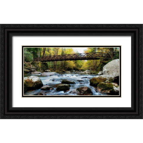On the Rocks Panorama Black Ornate Wood Framed Art Print with Double Matting by Head, Danny