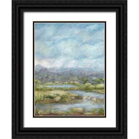 Green Pastures I Black Ornate Wood Framed Art Print with Double Matting by Crawford, Beverly