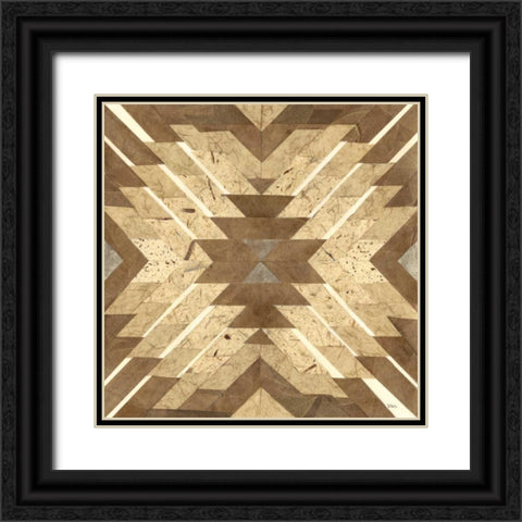 Lancaster Tile II Black Ornate Wood Framed Art Print with Double Matting by Stramel, Renee W.