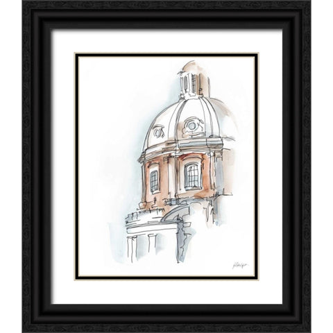 European Watercolor Sketches III Black Ornate Wood Framed Art Print with Double Matting by Harper, Ethan