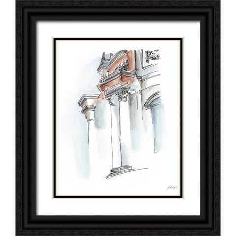 European Watercolor Sketches IV Black Ornate Wood Framed Art Print with Double Matting by Harper, Ethan