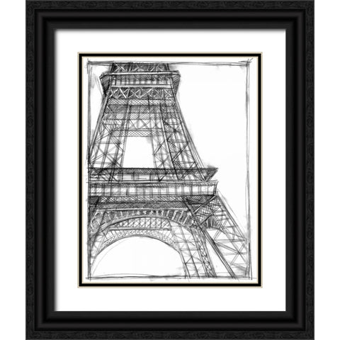 Graphic Architectural Study I Black Ornate Wood Framed Art Print with Double Matting by Harper, Ethan
