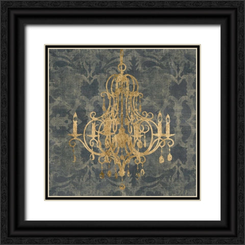 Gilt Chandelier IV Black Ornate Wood Framed Art Print with Double Matting by Goldberger, Jennifer