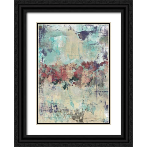 Marsala Field I Black Ornate Wood Framed Art Print with Double Matting by Goldberger, Jennifer