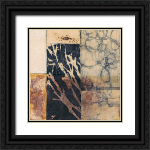 Indigo Layers I Black Ornate Wood Framed Art Print with Double Matting by Goldberger, Jennifer