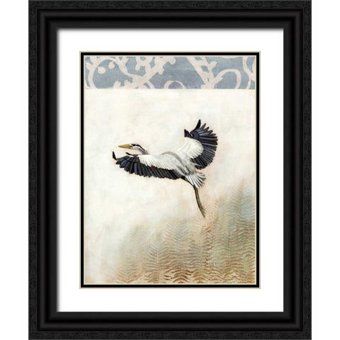 Waterbirds in Mist IV Black Ornate Wood Framed Art Print with Double Matting by McCavitt, Naomi