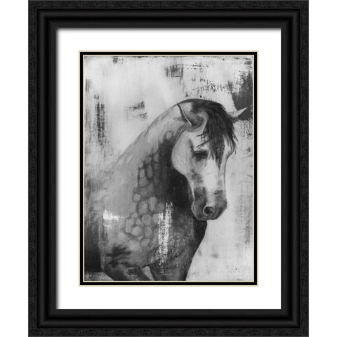 Dappled Grey II Black Ornate Wood Framed Art Print with Double Matting by McCavitt, Naomi