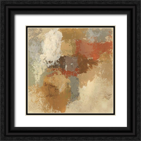 Saffron Fresco I Black Ornate Wood Framed Art Print with Double Matting by Vess, June Erica