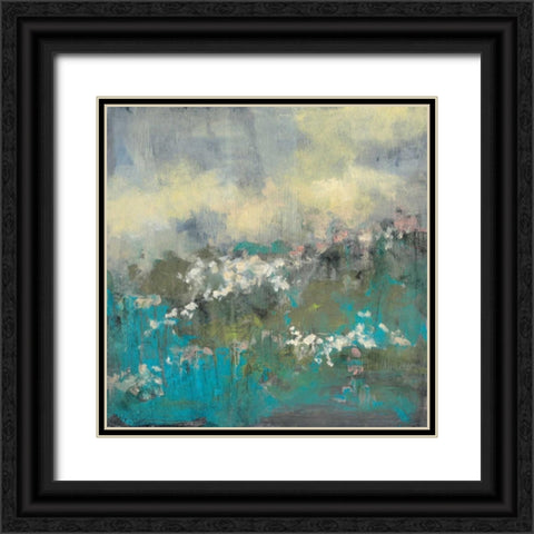 Painterly Field II Black Ornate Wood Framed Art Print with Double Matting by Goldberger, Jennifer