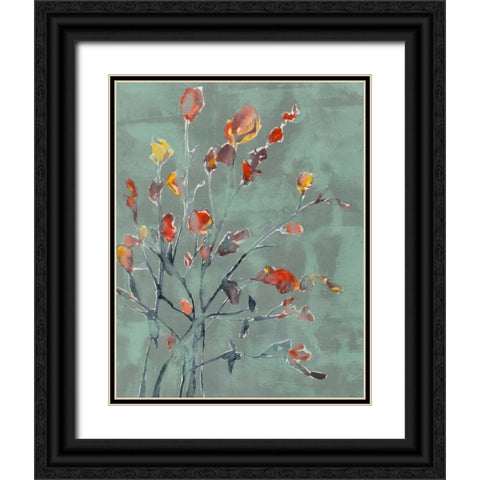 Wildflower Watercolors II Black Ornate Wood Framed Art Print with Double Matting by Goldberger, Jennifer