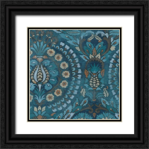 Aged Indigo II Black Ornate Wood Framed Art Print with Double Matting by Vess, June Erica
