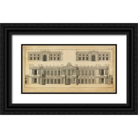 Elevation du Grand Hotel Black Ornate Wood Framed Art Print with Double Matting by Diderot, Denis