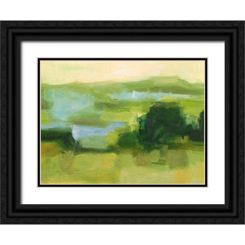 Emerald Wetlands I Black Ornate Wood Framed Art Print with Double Matting by Harper, Ethan