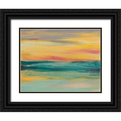 Sunset Study III Black Ornate Wood Framed Art Print with Double Matting by Goldberger, Jennifer