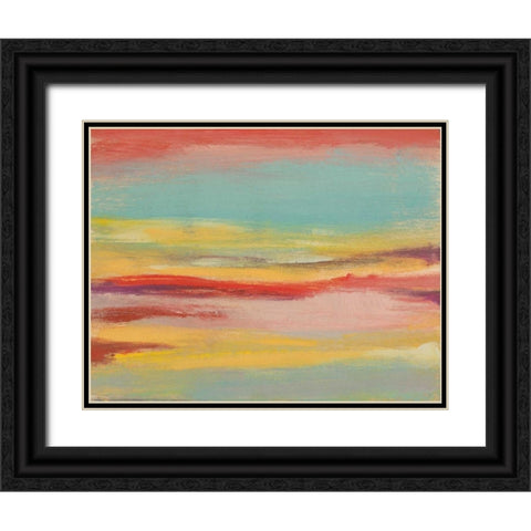 Sunset Study V Black Ornate Wood Framed Art Print with Double Matting by Goldberger, Jennifer