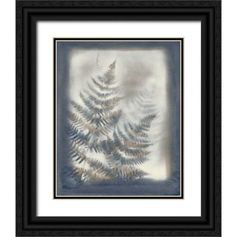 Shadows and Ferns VI Black Ornate Wood Framed Art Print with Double Matting by Stramel, Renee W.