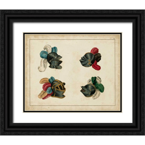 Art Heraldique IV Black Ornate Wood Framed Art Print with Double Matting by Vintage Collection