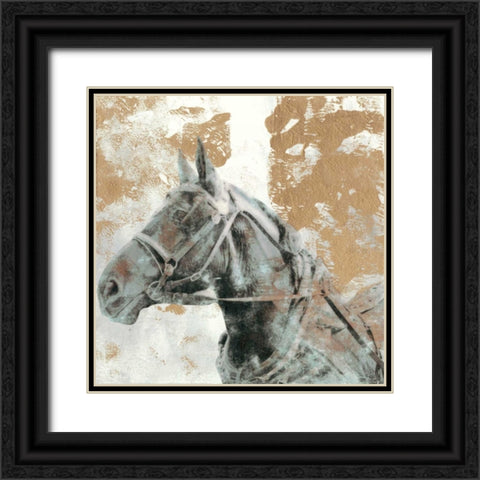 Driving Horses I Black Ornate Wood Framed Art Print with Double Matting by McCavitt, Naomi