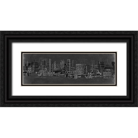City Sounds at Night Black Ornate Wood Framed Art Print with Double Matting by Chandler, Sharon