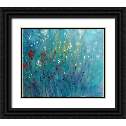 Blue Vision II Black Ornate Wood Framed Art Print with Double Matting by OToole, Tim